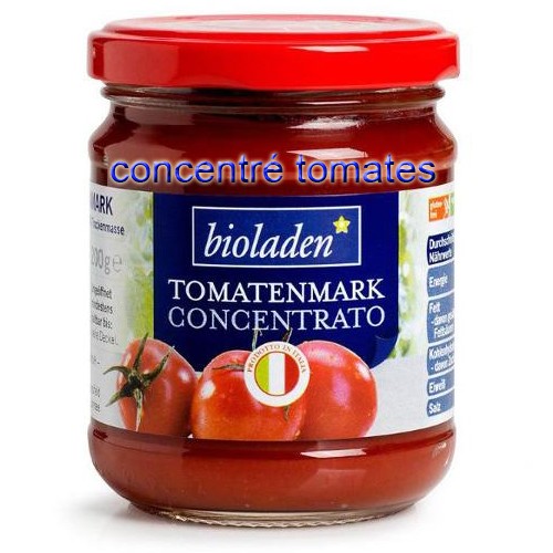 Tous les produits Bio : Concentré de tomates 22% de matière sèche