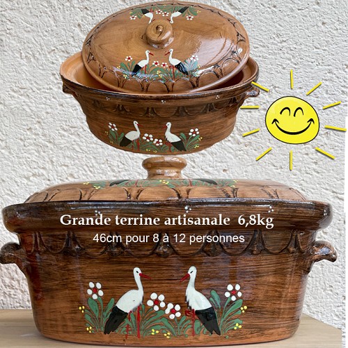 Toutes vos garnitures : Grande terrine artisanale 6,8kg 46cm 8 à 12 pers 