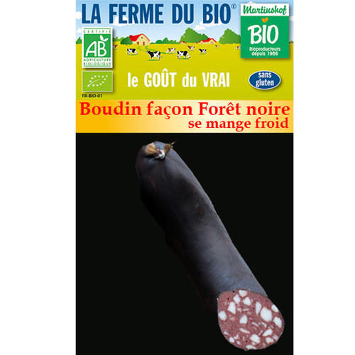 Viande et charcuterie pour les Professionnels : Boudin façon Forêt noire 180g 