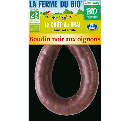 Viande et charcuterie pour les Professionnels : Boudin noir aux oignons 200g 