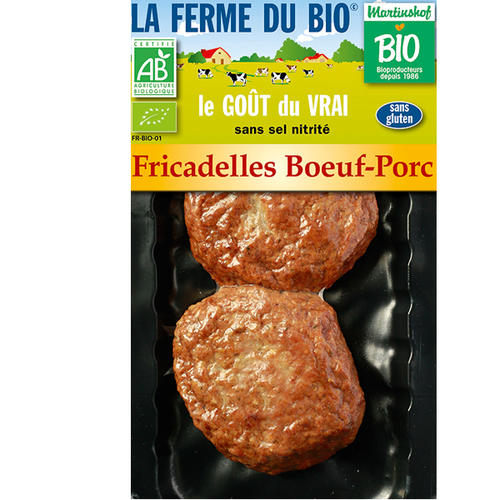 Viande et charcuterie pour les Professionnels : Fricadelles Boeuf-Porc 220g 