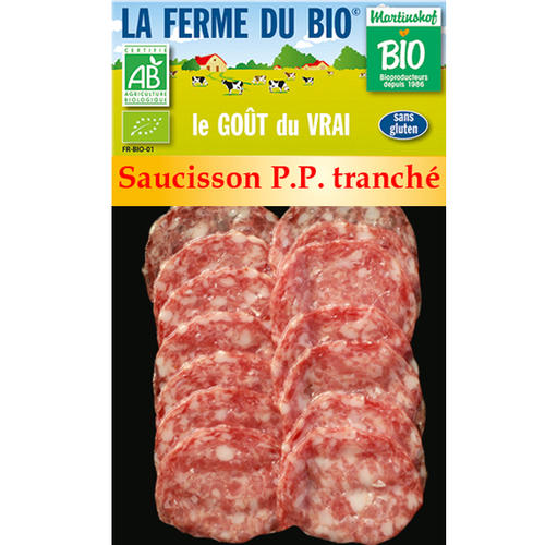 Viande et charcuterie pour les Professionnels : Saucisson P.P. tranché 80g 