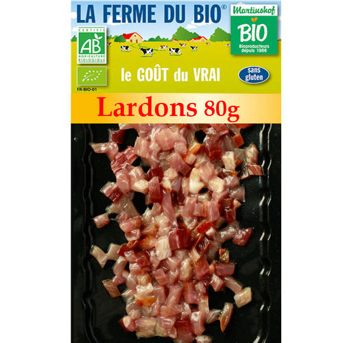 Viande et charcuterie pour les Professionnels : Lardons fumés 80g 