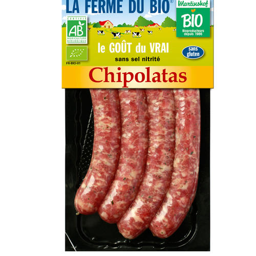 Viande et charcuterie pour les Professionnels : Chipolatas 250g