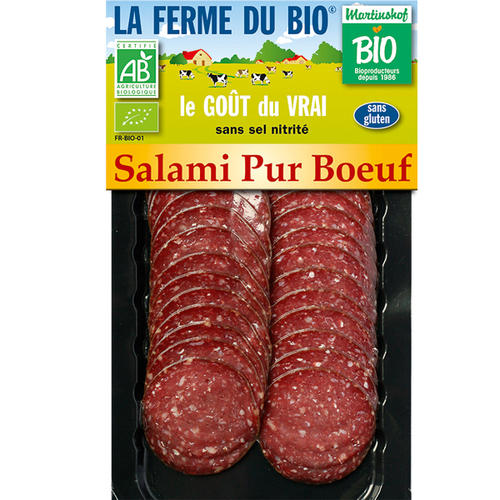 Viande et charcuterie pour les Professionnels : Salami Pur Boeuf 80g 