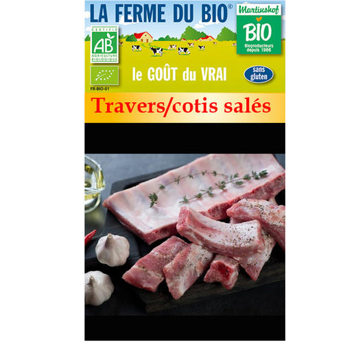 Viande et charcuterie pour les Professionnels : Travers /cotis salés 300g